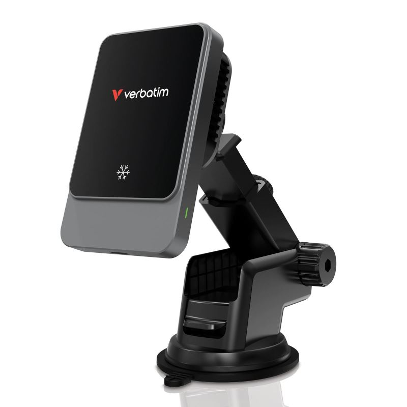 Verbatim CND-03 Wireless autós Qi töltő / tartó 15W - Fekete (31862)