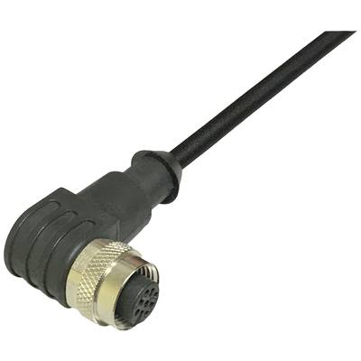 BKL Electronic 2702014 Érzékelő-/működtető csatlakozóvezeték M12 Csatlakozóaljzat, hajlított 10 m Pólusszám: 4 1 db (2702014)