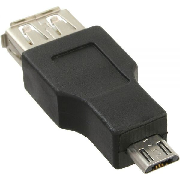 InLine 31604 csatlakozó átlakító USB 2.0 A female USB A Fekete (31604)