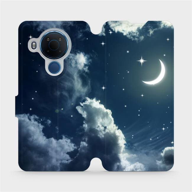 Flip mobile phone case Nokia 5.4 - V145P Night sky with moon (5903516647422)