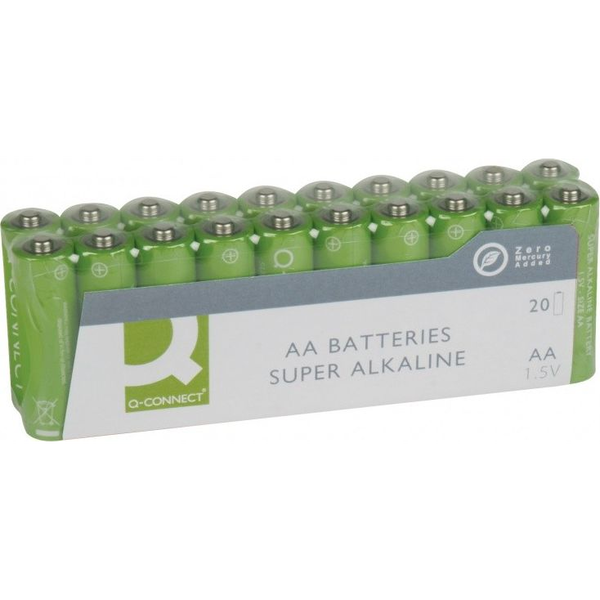 Pila Q-connect Alcalina Aa -paquete Con 20 Pilas