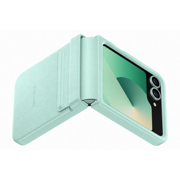 Zadní Kryt Samsung pro Samsung Galaxy Z Flip6 Leather Cover zelená