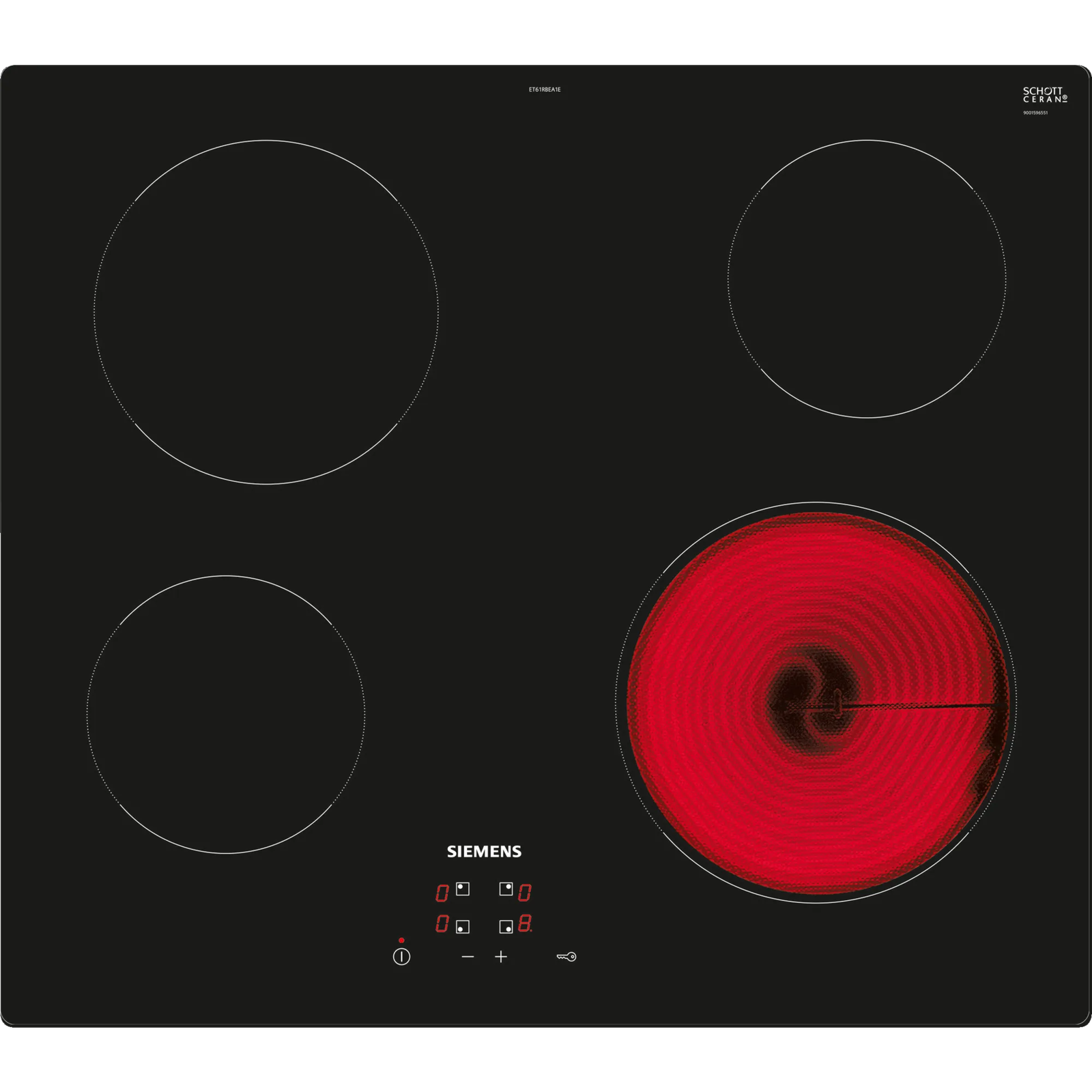 Siemens ET61RBEA1 EiQ100 Kerámia főzőlap - Fekete (ET61RBEA1E)