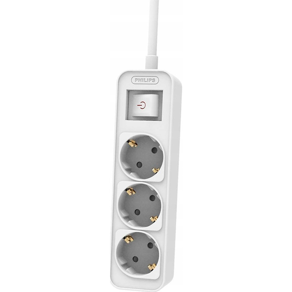 HÁLÓZATI HOSSZABBÍTÓ PHILIPS CHP2134W/58 – 3 SCHUKO ALJZAT, 1,5M