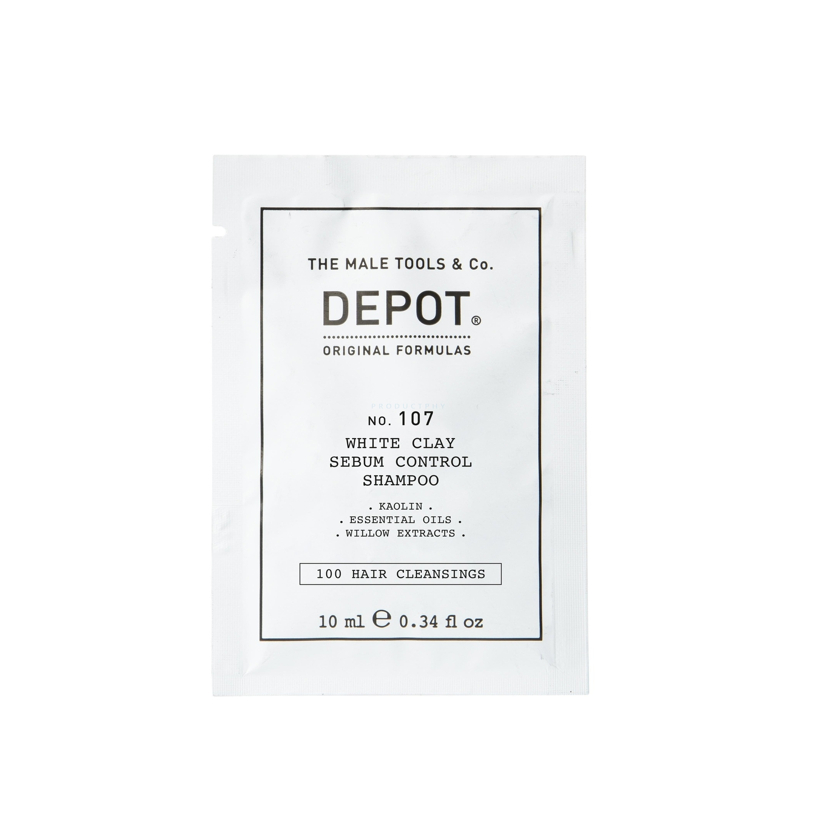 Depot NO.107 White Clay Sebum Control sampon 10ml (8032274086949)