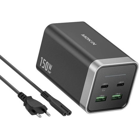 Charger MOKiN PD150W 2xUSB-C 2xUSB-A (black) (GP0901)