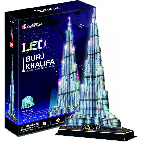 Cubicfun 3D Puzzle - Burj Khalifa, Led Világítással (L133H)