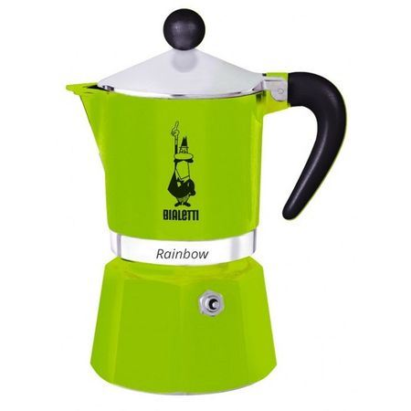 Bialetti Rainbow 3 személyes kotyogós kávéfőző zöld (4972) (B4972)