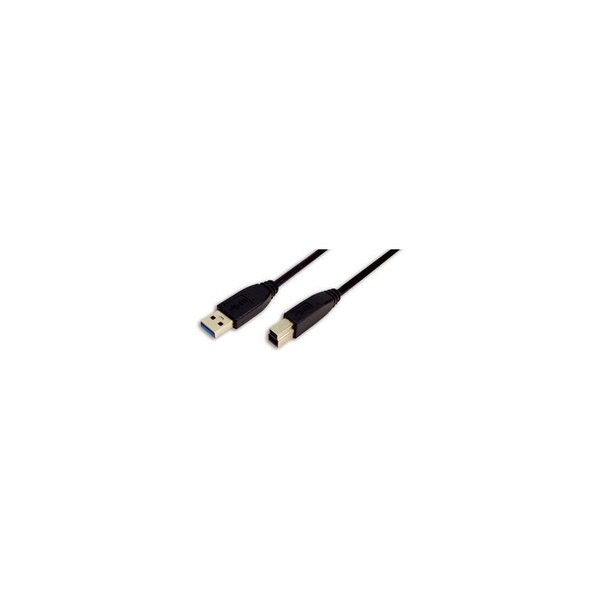 USB-A 3.0 (M) --> USB-B 3.0 (M) 3.00m LogiLink Zwart