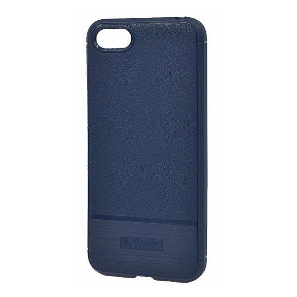 Szilikon telefonvédő (közepesen ütésálló, bőr hatású, szálcsiszolt) SÖTÉTKÉK [Honor 7S] (5996457802616)