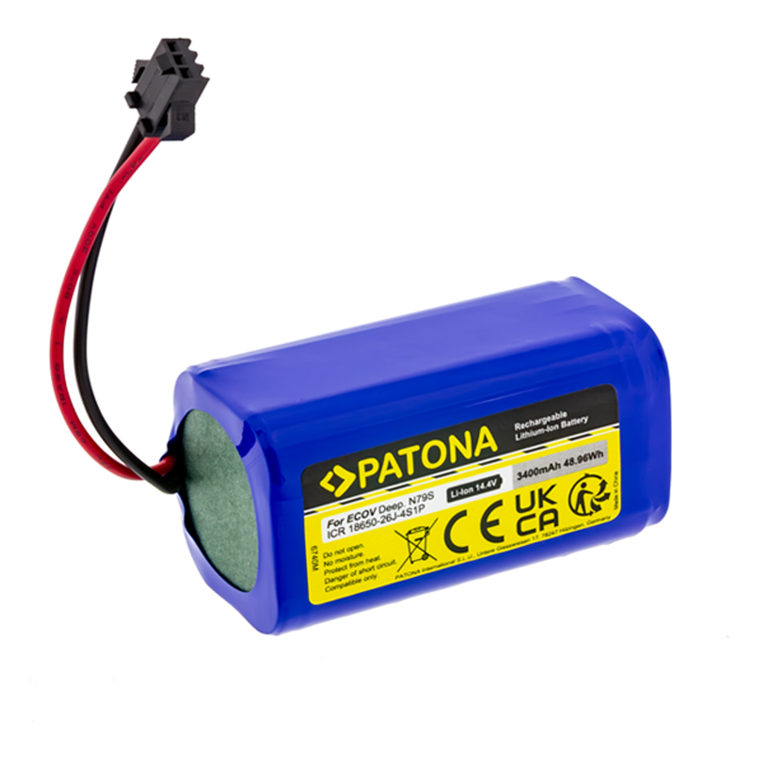 Patona PT6740 Ecovacs Deebot 600/N79/715 3400mAh, Li-lon 14,4V Robotporszívó Akkumulátor (PT6740)