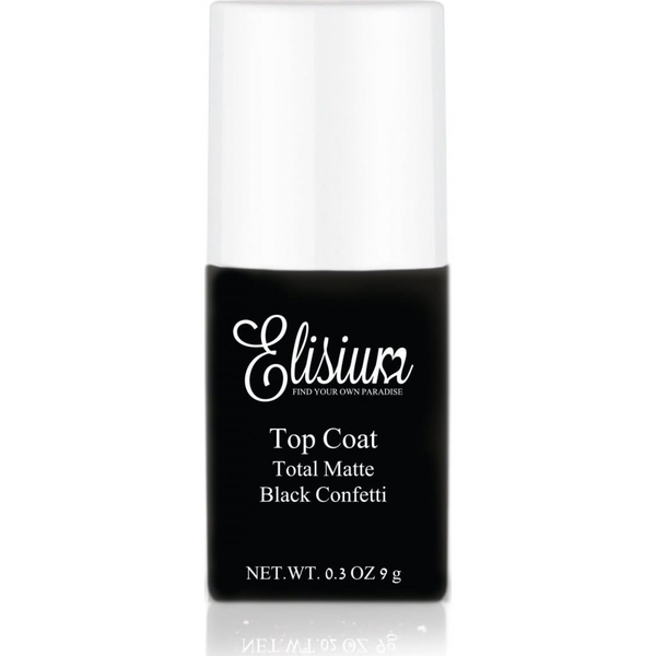 ELISIUM_Top Coat Total Matte matowy top do lakierów hybrydowych Black Confetti 9g