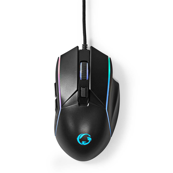 Nedis GMWD510BK Vezetékes Gaming Egér 7200 DPI - Fekete