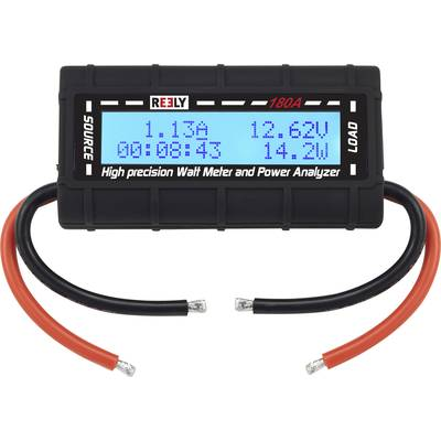 Wattmérő és poweranalyzer Reely 180 A Dugaszoló rendszer: Nyílt kábelvégek (RE-5631036)