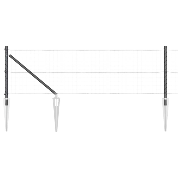 Kerítésoszlopok Cövekkel 26 db Ø32 mm 120 cm Horganyzott Acél