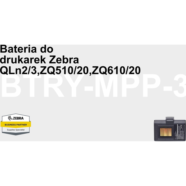 Akkumulátor Zebra QLn2/3, ZQ510/20, ZQ610/20 nyomtatókhoz
