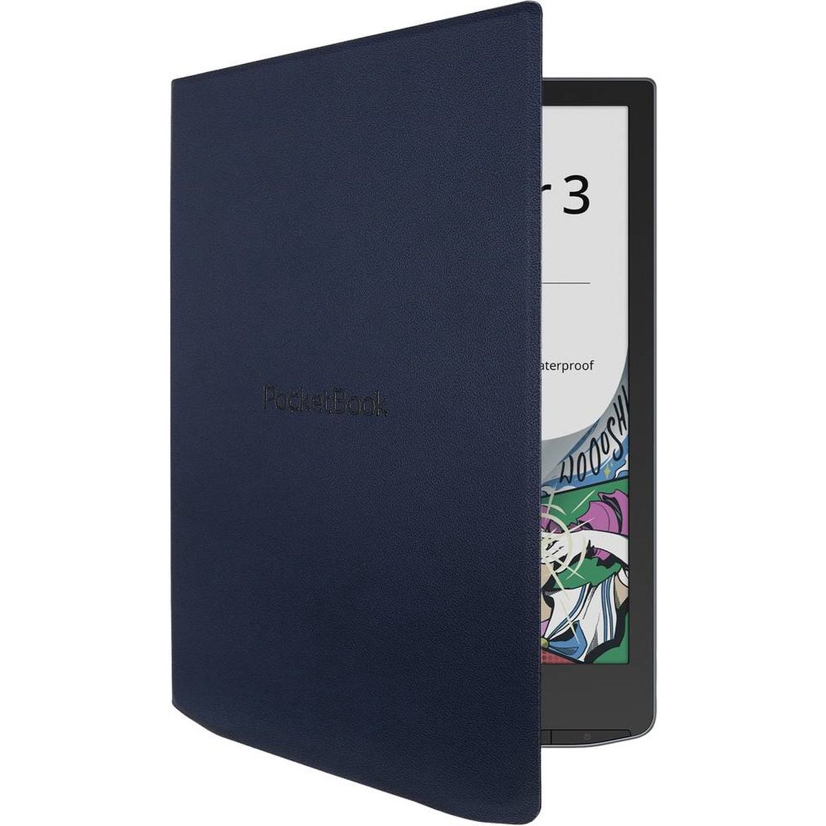 PocketBook Charge 7.8" E-Book olvasó Tok - Sötétkék (HN-QI-PU-743G-NB-WW)
