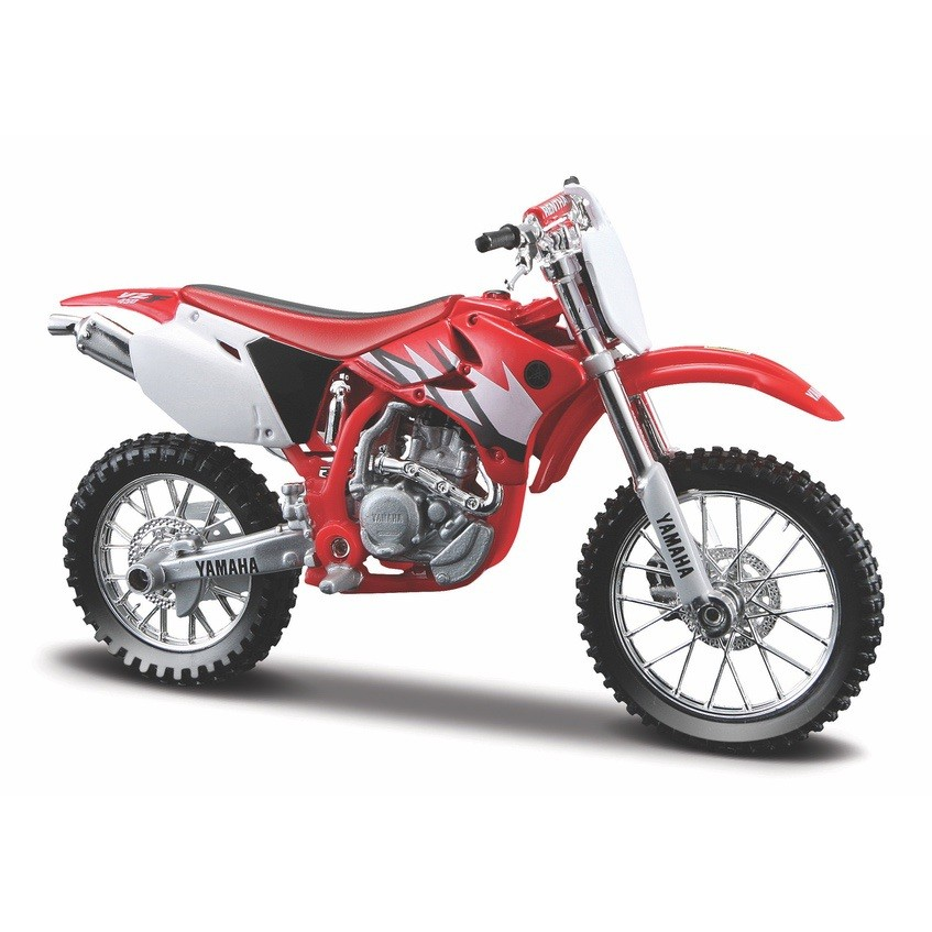 Maisto Yamaha YZ-450F Fém motor modell állvánnyal 1:18 (10139300/77050)