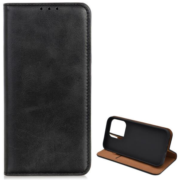 Gigapack Apple iPhone 14 Pro Max valódi bőr fliptok fekete (GP-129251) (GP-129251)