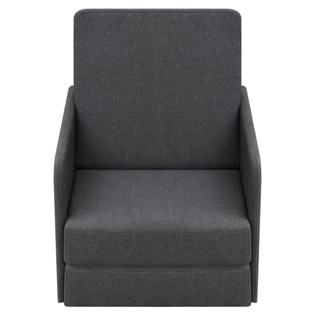 sötétszürke átalakítható szövet fekvőszék (243649)