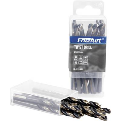 FRITZFURT HSS-G Kő spirálfúró 10 részes 3.5 mm Teljes hossz 70 mm Korrózióálló DIN 338 Hengeres befogószár 10 db (1111-3350)