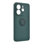 Szilikon telefonvédő (tartógyűrű, mikrofiber plüss belső, mágneses, kameravédő) SÖTÉTZÖLD Xiaomi Redmi Note 14 4G "Gigapack csomagolás" (GP-167999)