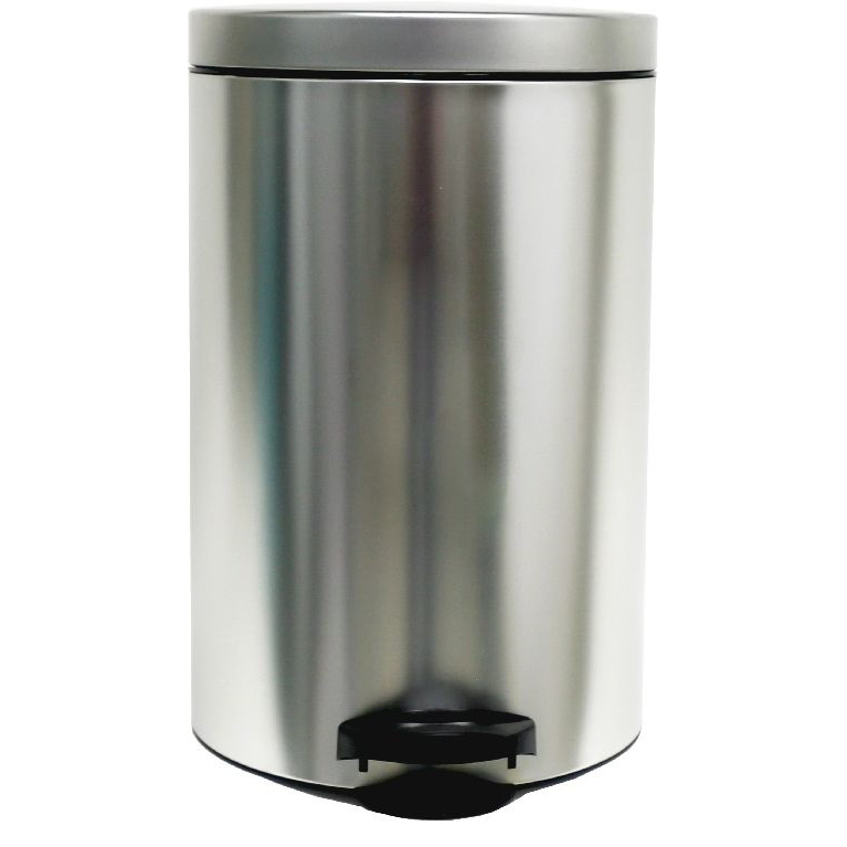 Eurogold Sirius 30 literes pedálos fém szemetes - Ezüst (801230 SILVER)