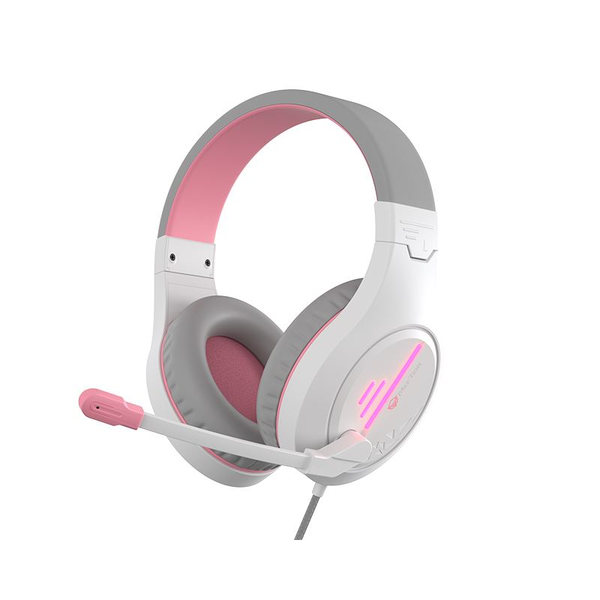 Meetion HP021 gaming headset fehér-rózsaszín (MT-HP021WP)