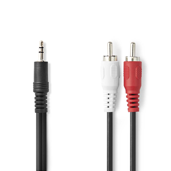 Nedis CAGL22200BK100 3.5mm Jack apa - 2x RCA apa Kábel (10m)