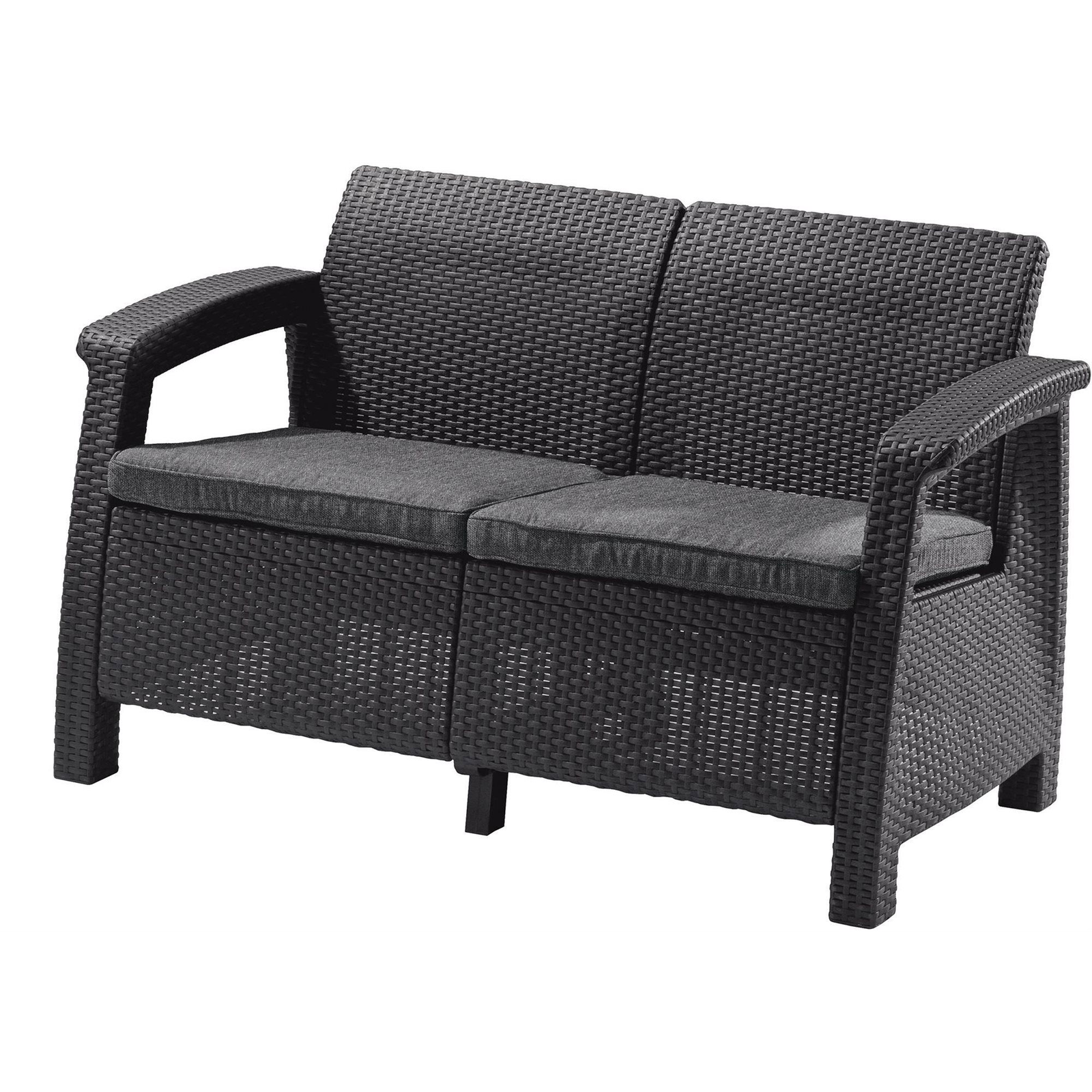 KETER kerti pad CORFU LOVE SEAT, grafit 128 cm (206211)