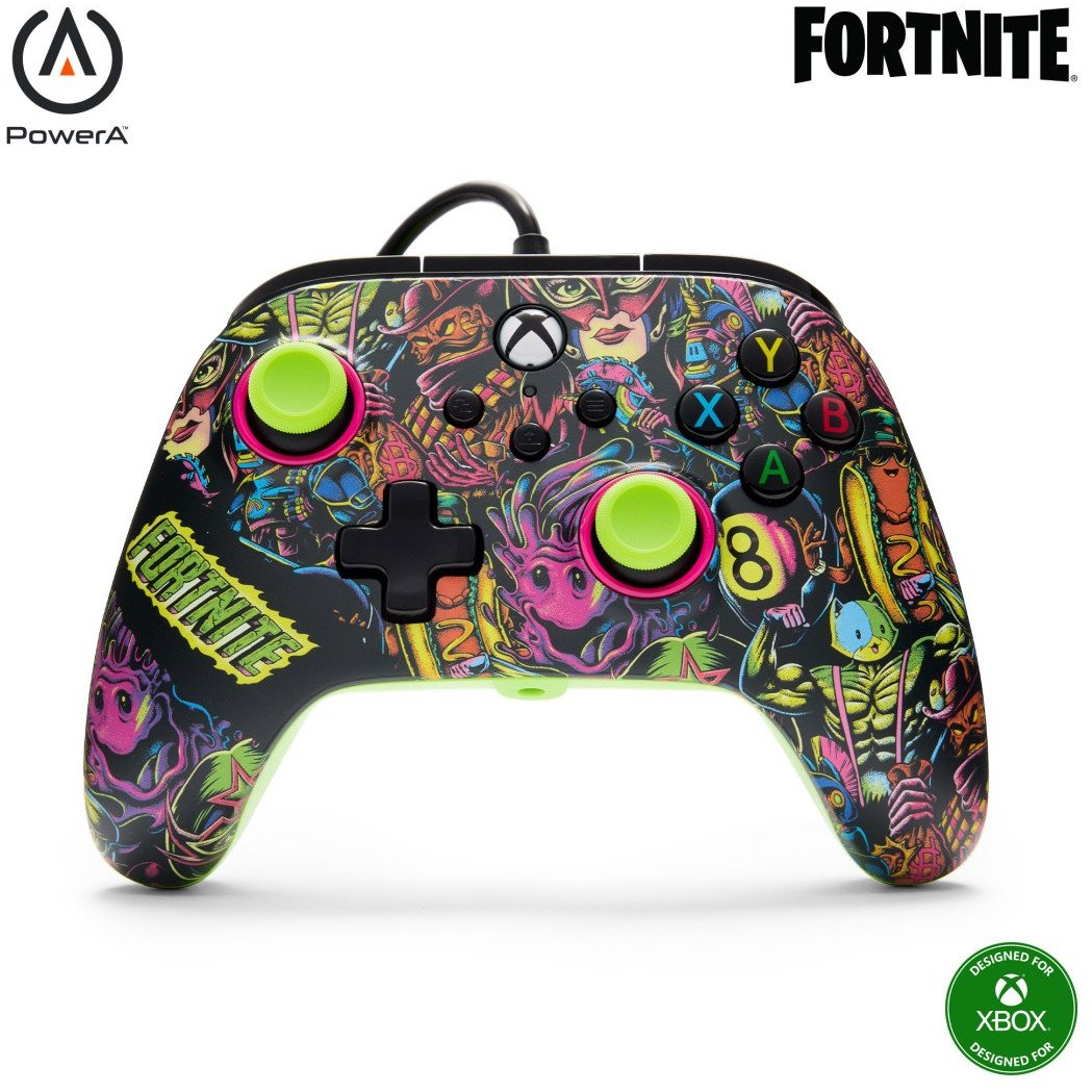 PowerAXBGP0438-01 Advantage Xbox Series X|S/Xbox One/PC vezetékes Fortnite Glow kontroller