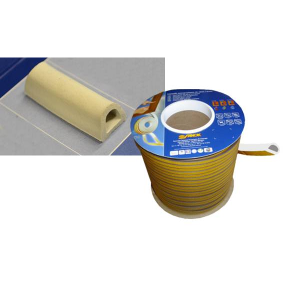 VOREL ablak- és ajtótömítés, öntapadós, 9×7,4 mm, D típus, fehér, 6 m (SADSDS-00131-006)