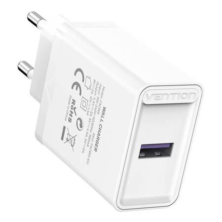 Vention USB-A hálózati töltő 22.5W fehér (FACW0-EU) (FACW0-EU)