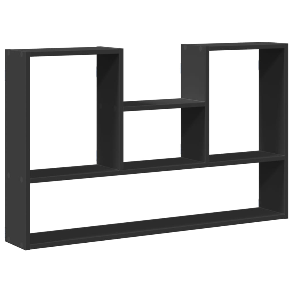 fekete forgácslap fali polc 99 x 15 x 60 cm (853237)