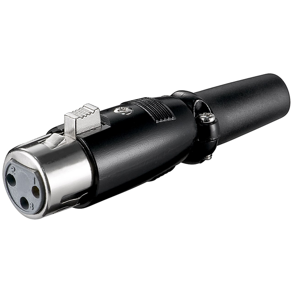 goobay 11680 Mikrofon XLR anya csatlakozó 3Pin - Fekete