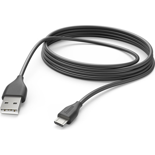 Hama 00201588 USB-kabel USB 2.0 3 m USB A Micro-USB B Sort