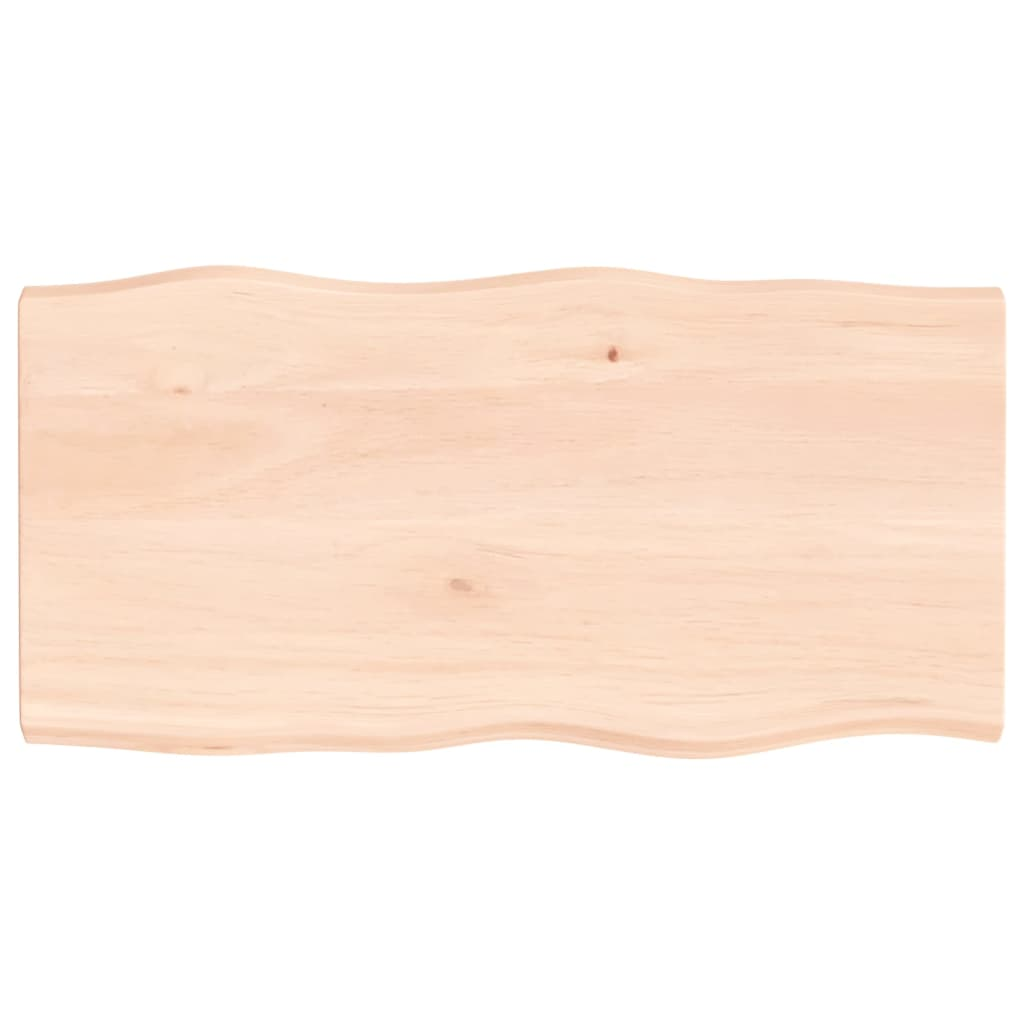 asztallap 100x50x(2-4) cm kezeletlen tömör fa élőszegélyes (363885)