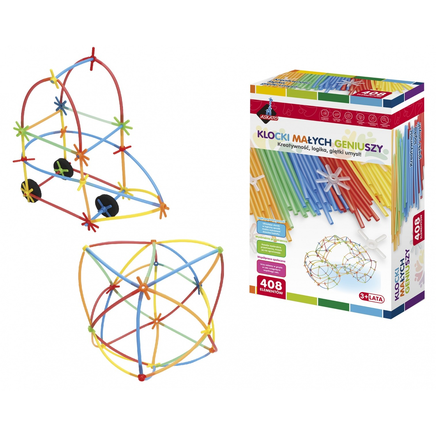 Askato Little Straws 408 darabos építőjáték készlet (112497)