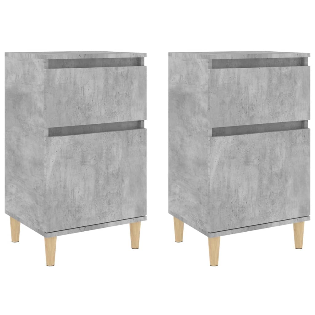 2 db betonszürke éjjeliszekrény 40 x 35 x 70 cm (819701)