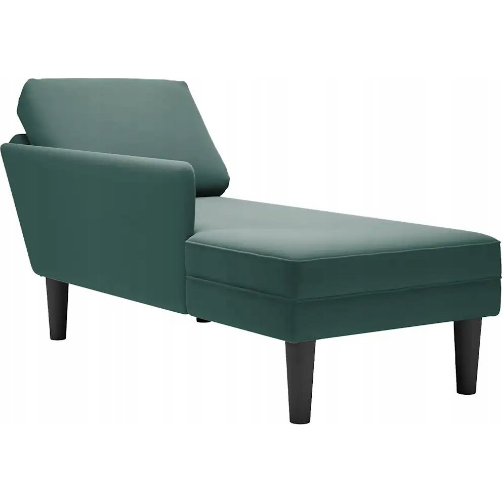 sötétzöld bársony dívány párnával és jobb kartámasszal (4009809 VidaXL)