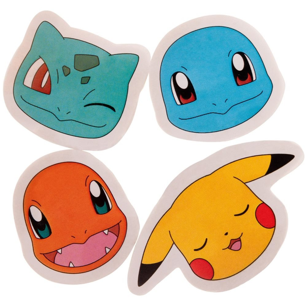 POKÉMON 4-pack erasers - 4 shaped erasers, packed in acetate box with eurohole (size of box 5.2 x 16 cm)