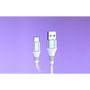 Cablu de date si incarcare, Vipfan, USB-C , 120 cm, Alb