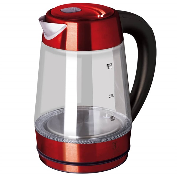 Berlinger Haus BH/9128 1,7L Elektromos Üveg Vízforraló Burgundi (BH/9128)