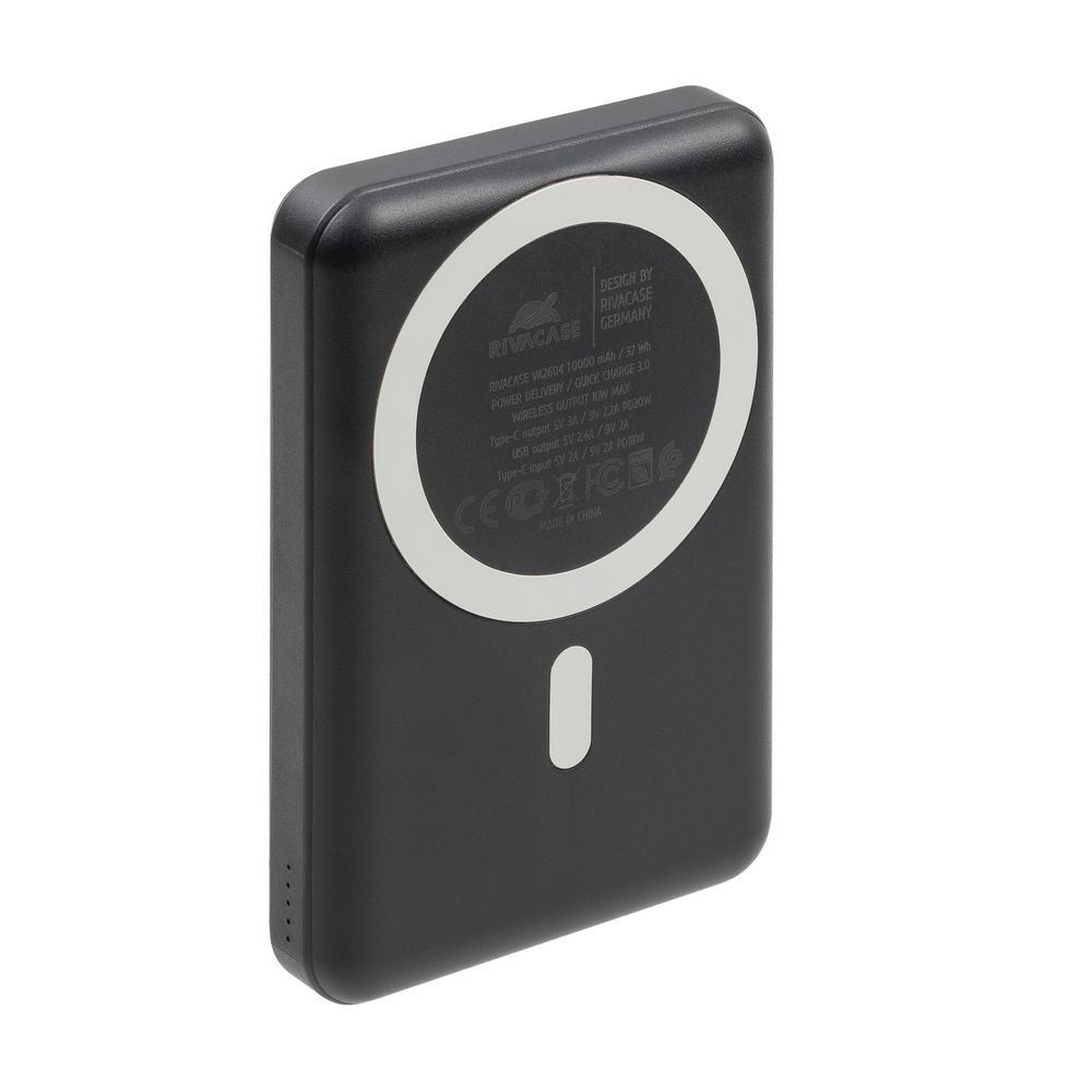 RivaCase Rivapower VA2604 20000mAh Magsafe Qi Powerbank fekete (4260709013374) (VA2604)
