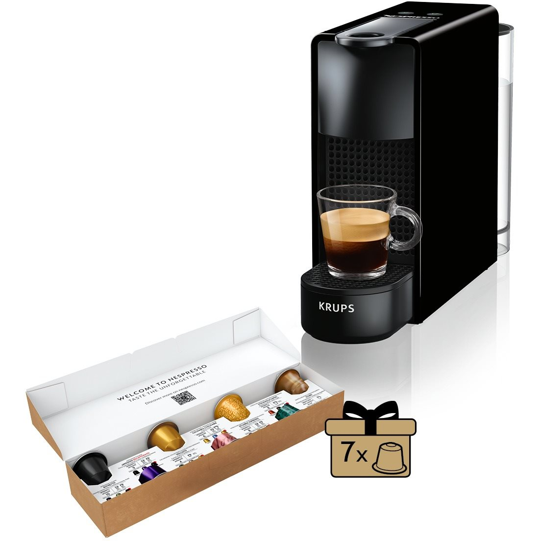 NESPRESSO KRUPS Essenza Mini XN1108 Piano Black (XN1108)