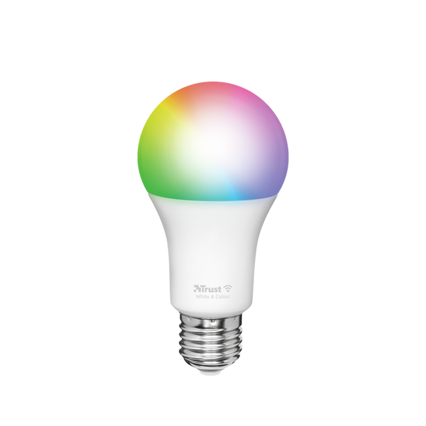 Крушка TRUST, Smart WiFi, E27, Цветна/Бяла, 9W, 71281