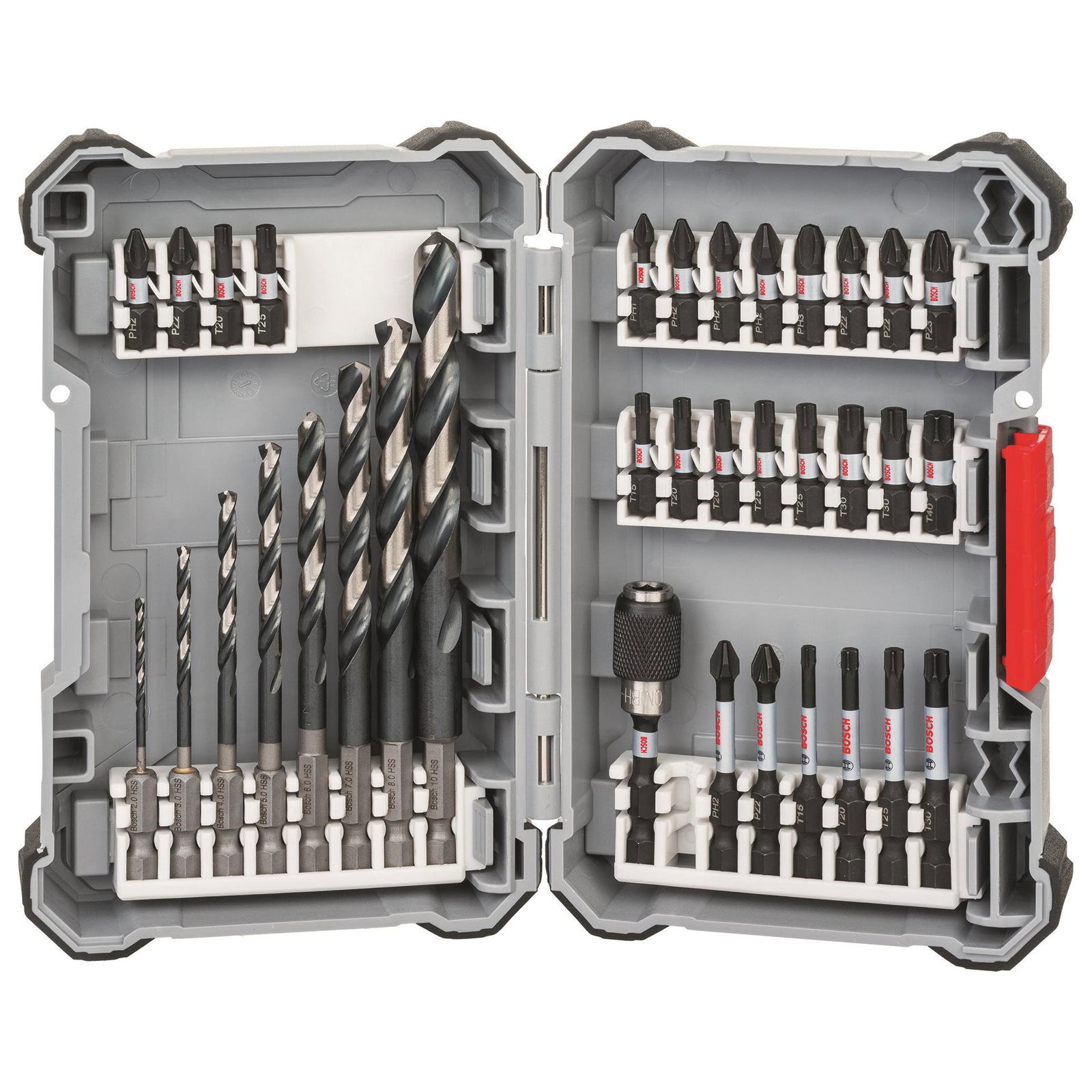 BOSCH 2608577148 Impact Control HSS spirálfúrószár- és csavarbitkészlet, 35 db (2.608.521.U80)