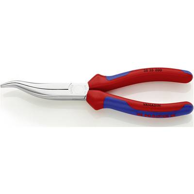 KNIPEX Műszerész fogó 200 mm, hajlított, lapos, kerek pofa, (38 35 200) (38 35 200)