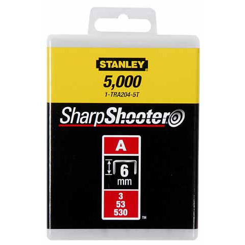 Stanley 1-TRA204T Tűzőkapocs "A" 6 mm 3/53/530 1000 db (1-TRA204T)