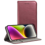 Gigapack Motorola Moto G34 5G (XT-2363) bőr hatású fliptok burgundy színű (GP-154214)